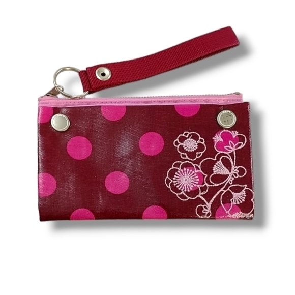 Aeropostale Pink Polkadot Wristlet NWOT - Picture 1 of 4